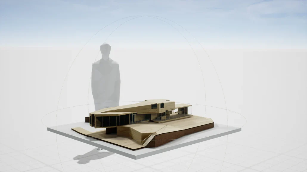 meshloader XR displaying a CAD model in an interactive VR environment