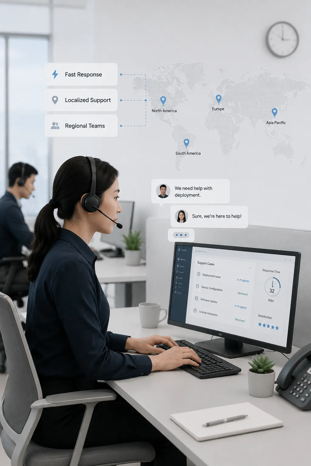FAST RESPONSE & LOCALIZED SUPPORT service visual
